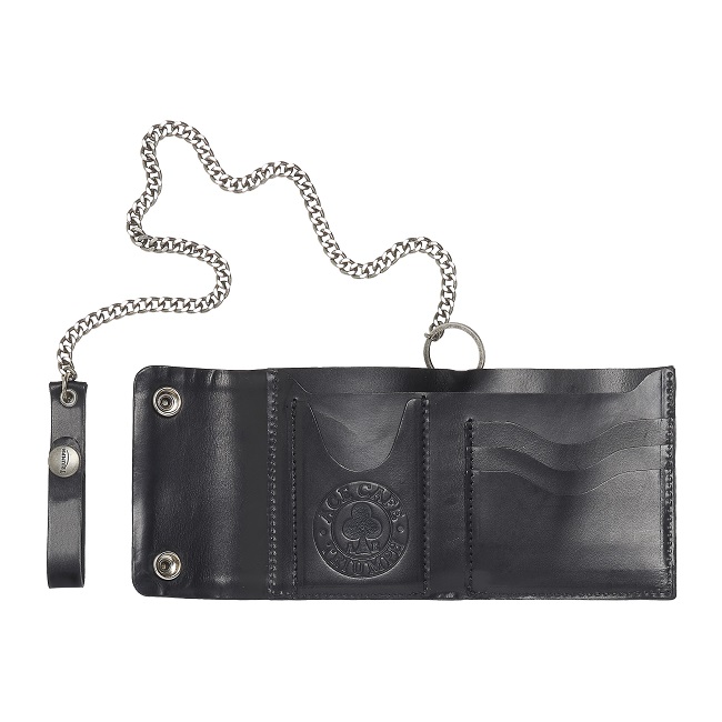 ACE CAFE LEATHER WALLET WITH CHAIN