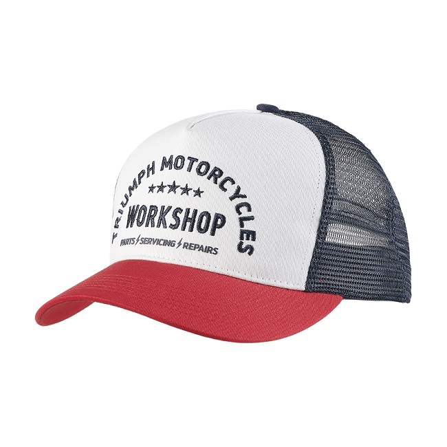 WORKSHOP TRUCKER CAP<br>BONE / RED