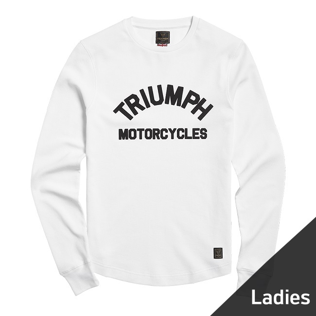 LADIES STOLL L/S WAFFLE T-SHIRT　WHITE